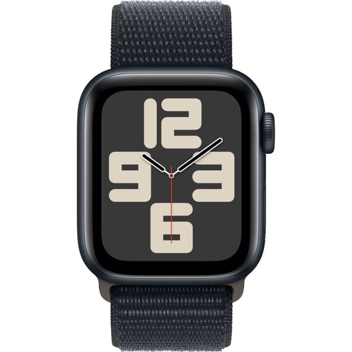 Apple Watch SE 2023 GPS Cellular 40mm Caja de aluminio con Correa Deportiva Loop en negro medianoche