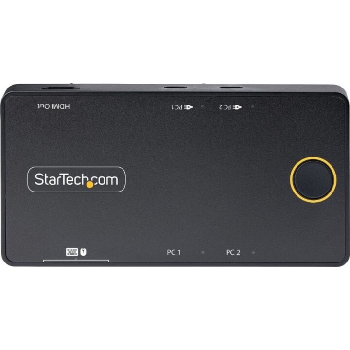 Switch KVM USB-C StarTech.com com 2 portas HDMI, 4K 60Hz, 100W PD, compacto