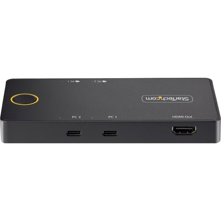 Switch KVM USB-C StarTech.com com 2 portas HDMI, 4K 60Hz, 100W PD, compacto