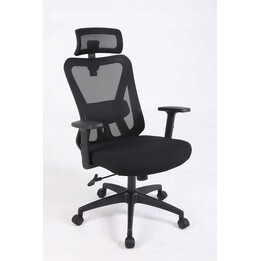 Activejet T5 BLACK High-Performance Ergonomic Office Swivel Chair with Adjustable Lumbar Support and 4D Armrests