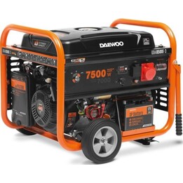 Daewoo GDA 8500E-3 Motor-Gerador 7000 W e 30 L Gasolina Profissional, Preto/Laranja