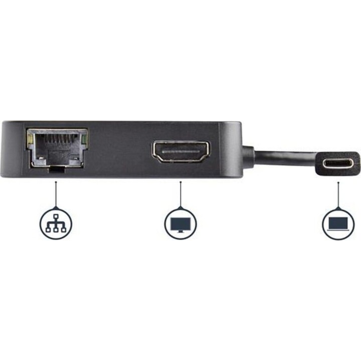 Startech Adaptador Multipuertos USB Tipo-C HDMI/USB/Ethernet