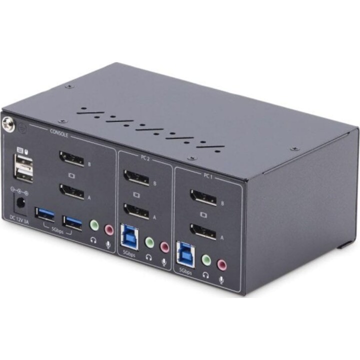Startech SV231DPDDUA2 KVM Umschalter Monitore 4K60Hz USB Hub 5Gbps Audio