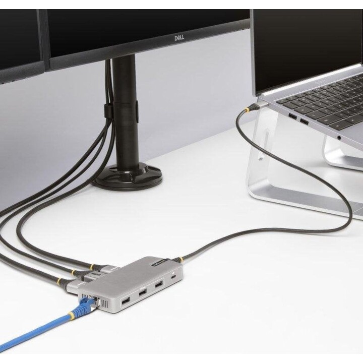 StarTech USB-C multiport adapter for 3 4K Monitors 100W triple HDMI DP output