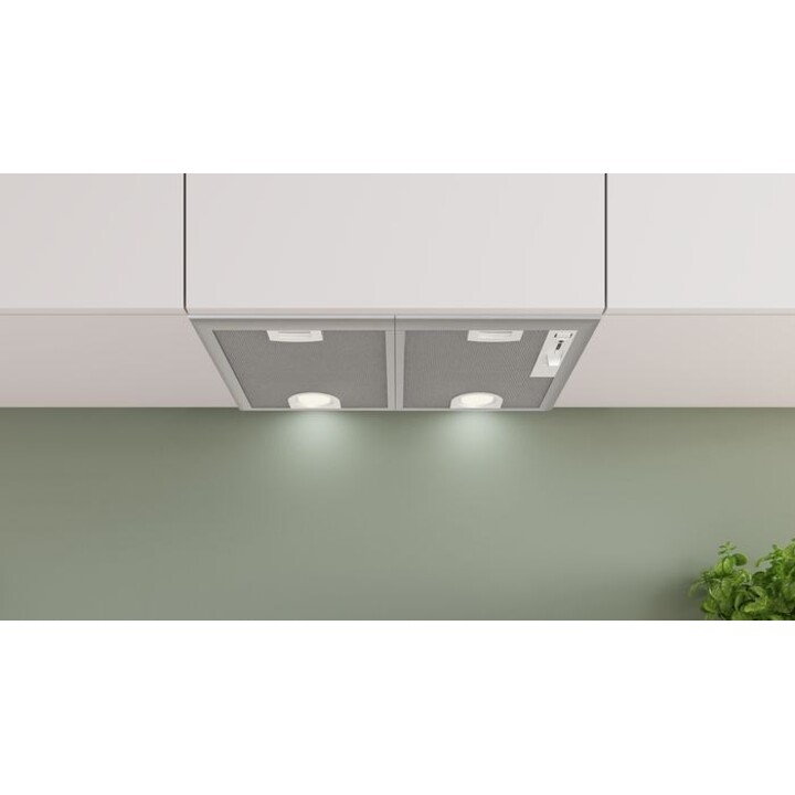 Bosch Serie 4 DHL555BM campana Encastrada Metálico, Plata 604 m³/h