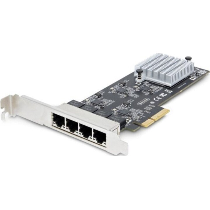 Startech I225-V Carte réseau PCI Express 2.5G à 4 ports NBASE-T, profil bas et standard