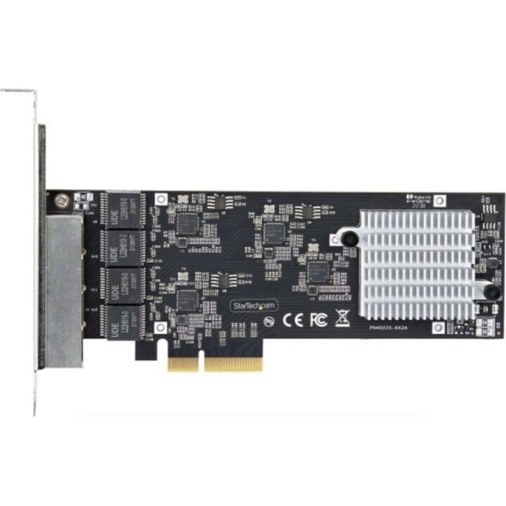 Tarjeta de Red Startech I225-V PCI Express 2.5G 4 Puertos NBASE-T Perfil Bajo y Estándar