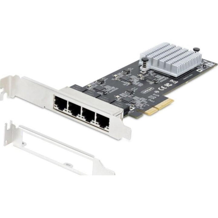 Startech I225-V PCI Express 2.5G 4-Port NBASE-T Network Card, Low and Standard Profile