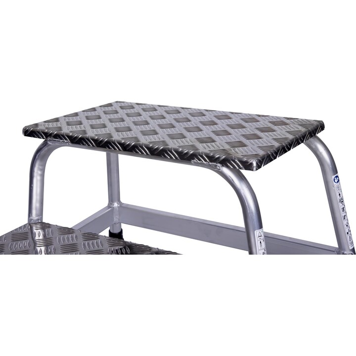 Krause Stabilo Échelle à plate-forme professionnelle avec 2 marches en aluminium pour l'assemblage industriel
