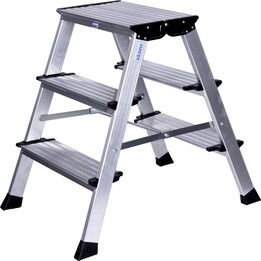 Escalera de Tijera Krause Monto Treppo de Aluminio de Doble Cara para Uso Industrial Profesional