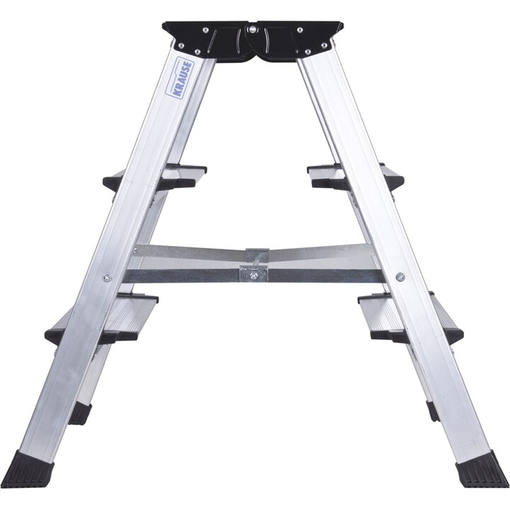 Escalera de Tijera Krause Monto Treppo de Aluminio de Doble Cara para Uso Industrial Profesional