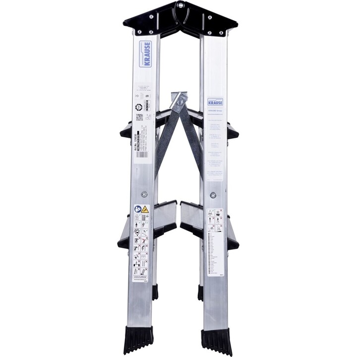 Escalera de Tijera Krause Monto Treppo de Aluminio de Doble Cara para Uso Industrial Profesional