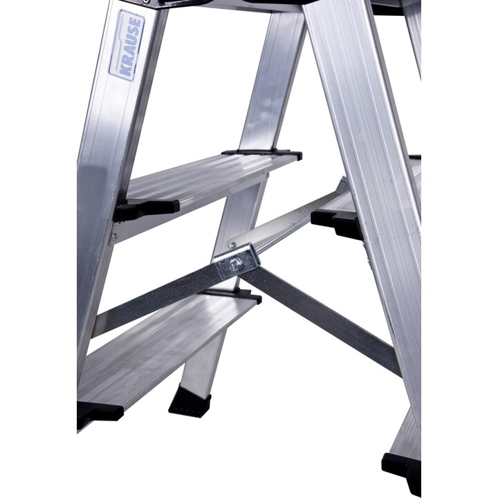 Krause Monto Treppo Double-Sided Aluminum Step Ladder for Professional Industrial Use