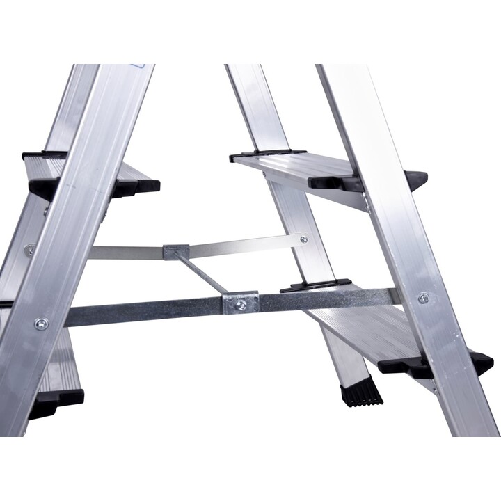 Krause Monto Treppo Double-Sided Aluminum Step Ladder for Professional Industrial Use