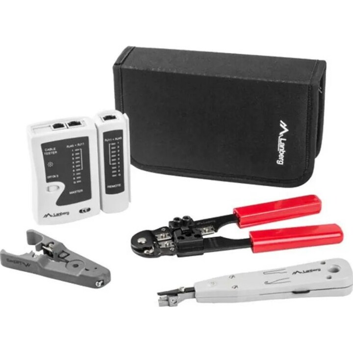 Lanberg NT-0301 Juego de herramientas de red para la instalación profesional de cableado estructurado