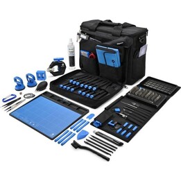 Kit di strumenti per riparazioni aziendali iFixit, valigetta nera con strumenti di riparazione blu