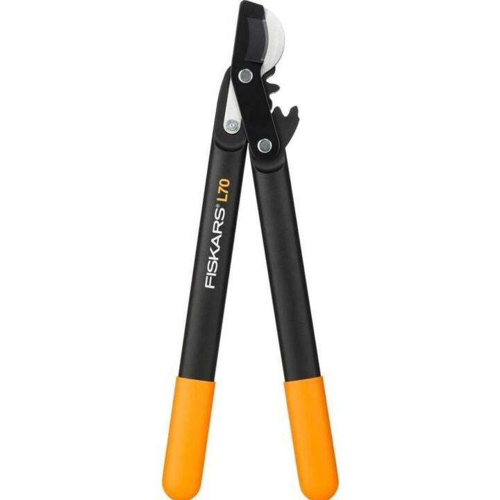 Fiskars PowerGear II Bypass S L70 Cesoie per potatura, impugnature compatte nere e arancioni