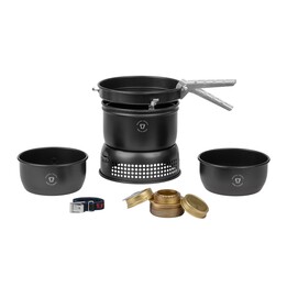 Camping set with alcohol stove Trangia Stove 37-5 UL/BL, black