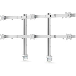 StarTech.com 6 Fach Monitorhalterung mit Querstange, Monitore bis 32 Zoll & 8kg, Zwei Pfosten Bildschirmhalterung/Monitorarm, VE