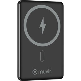 Muvit For Change MCCHP0009 Power Bank da 5000 mAh / 20 W / Wireless / Nero / Include cavo USB Type-C
