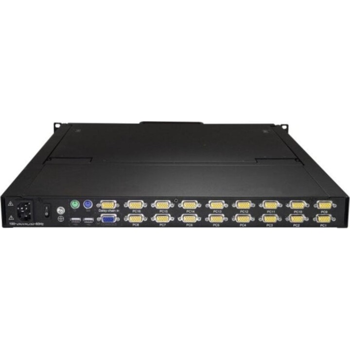 Consola KVM Startech RKCONS1916K 16 Puertos LCD 19" USB VGA Rack 1U Negro