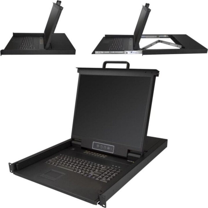 Consola KVM Startech RKCONS1916K 16 Puertos LCD 19" USB VGA Rack 1U Negro
