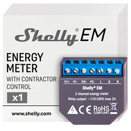 Shelly EM medidor de energia Wi-Fi 2x120A