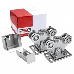 Conjunto de carrinho PSG 60.00P.80 para portões de correr com trilho de 80x80x5 mm