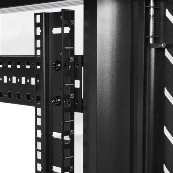 Startech RK2536BKF Armadio rack nero 25U con ruote e porta in vetro