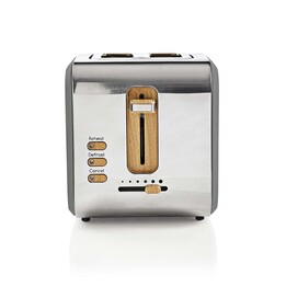 Torradeira Nedis KABT510EGY, 6 polegadas, 2 fatias, 900 W, cinza