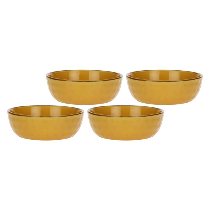 Conjunto de 4 Saladeiras Concerto Ocra - Amarelas, 20 cm