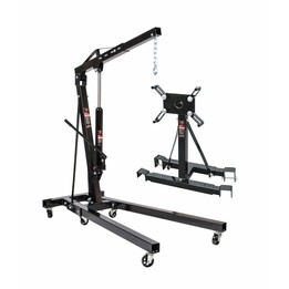 GRU DA LAVORO AWTOOLS DA 2 TONNELLATE + CARRELLO DI MONTAGGIO DA 900 KG