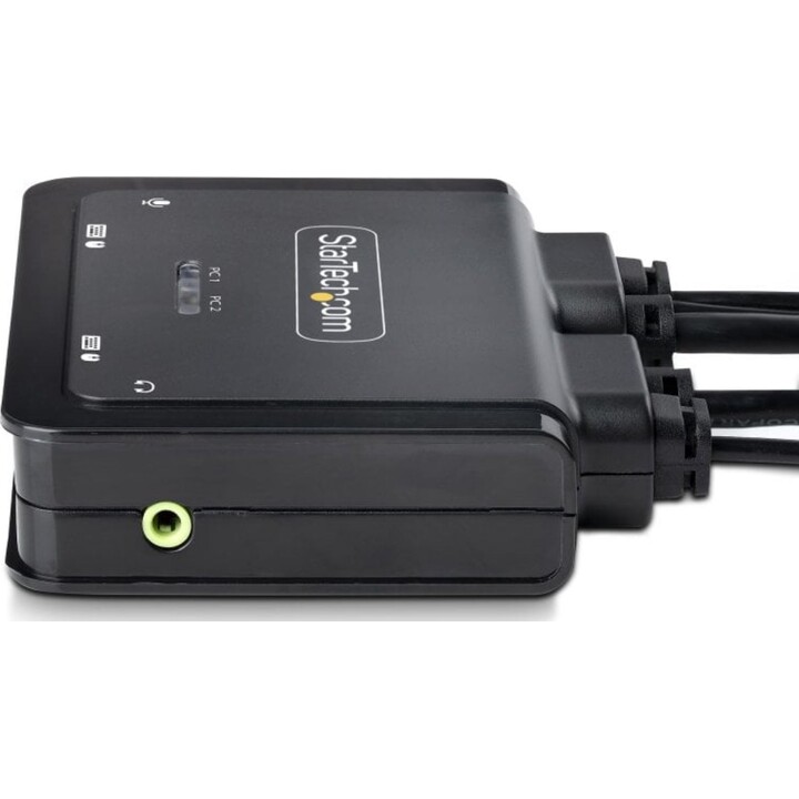 Startech Switch KVM USB-C/USB-A DisplayPort 4K 60Hz 2 porte Cavi integrati