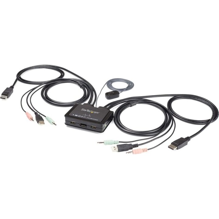 Switch KVM Startech 2 porte DisplayPort nero