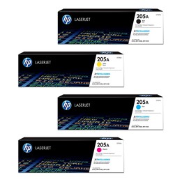Tóner original HP 205A - Paquete múltiple de 4 unidades (CF531A, CF533A, CF532A, CF530A)