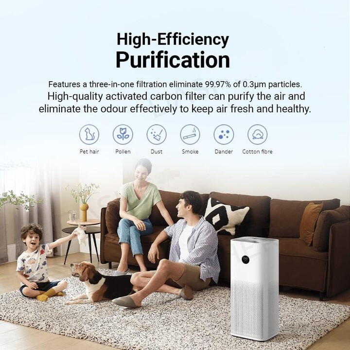 Purificador de Aire Xiaomi Smart Air Purifier 4 Pro/ Filtro HEPA/ WiFi/ Hasta 60m2/ 33.7dB