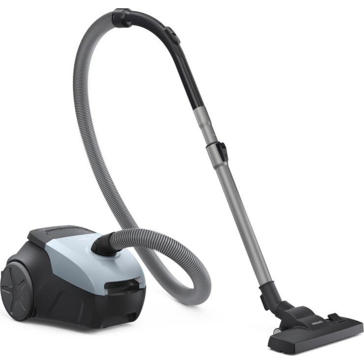 Philips Serie 2000 XD1142/10 Aspirapolvere con sacco da 750W con filtro HEPA, 3L, nero/blu