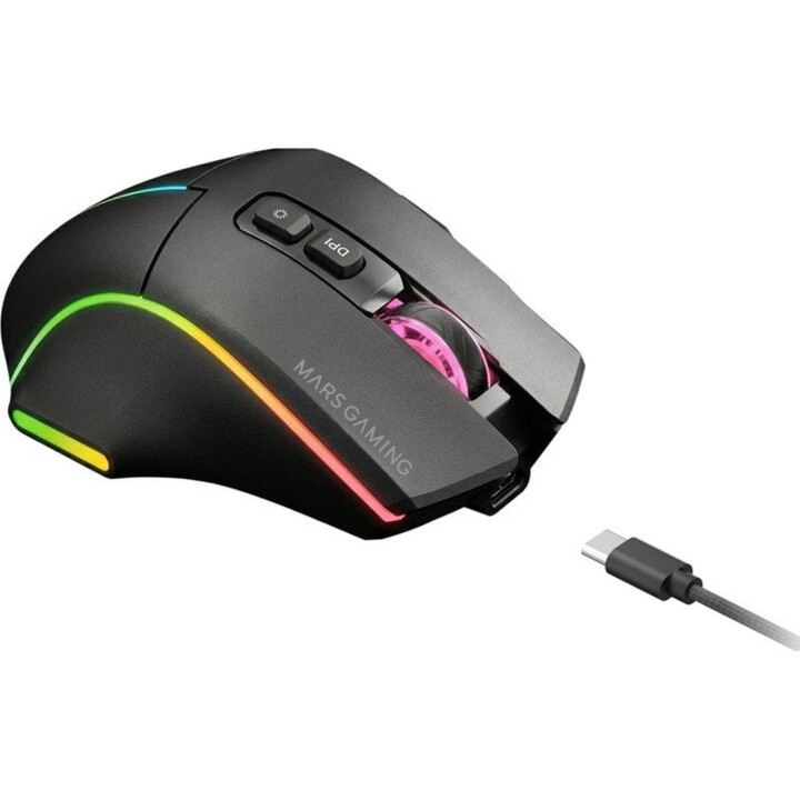 Mars Gaming Mmw-vector Drahtlose Tri-Mode Maus 12000 DPI 70h Schwarz