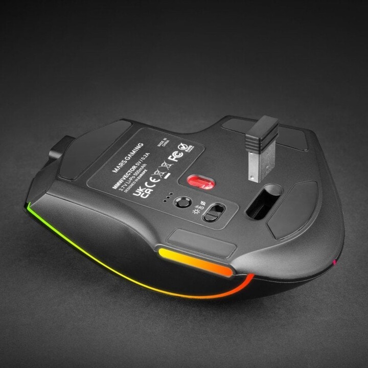 Mars Gaming Mmw-vector Mouse trimodale senza fili 12000 DPI 70h Nero