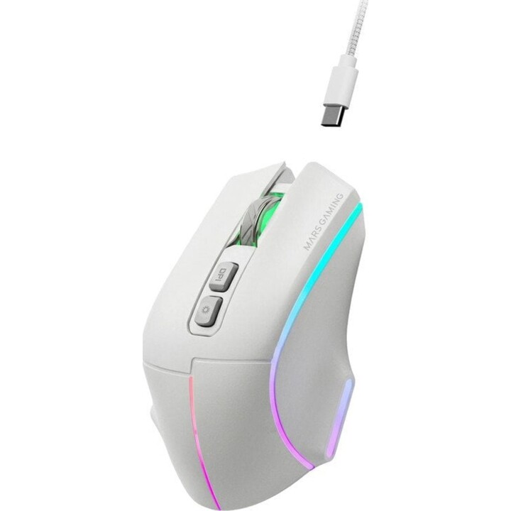 Mars Gaming Mmw-vetor Rato Tri-mode sem fios 12000 DPI 70h Branco