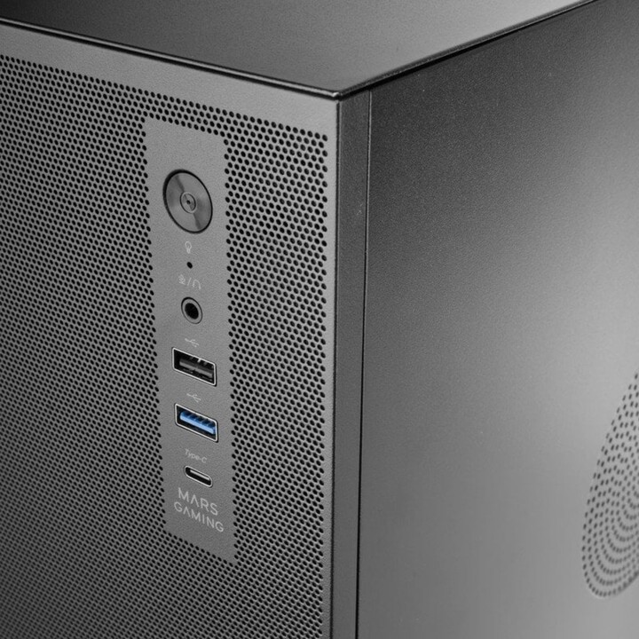 Torre PC Mars Gaming Mc-meshpro Caja Pc Microatx Airmesh Pro System Usb-c Negro