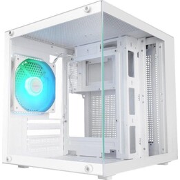 Mars Gaming Mc-cube PC Tower Microatx PC Case Cube Format Tempered Glass Argb White