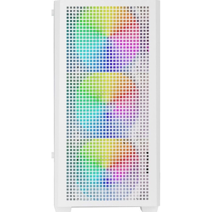 Mars Gaming Mc-Vector Case da gioco, Micro-ATX e Mini-ITX, 4 ventole da 120 mm, vetro temperato, bianco