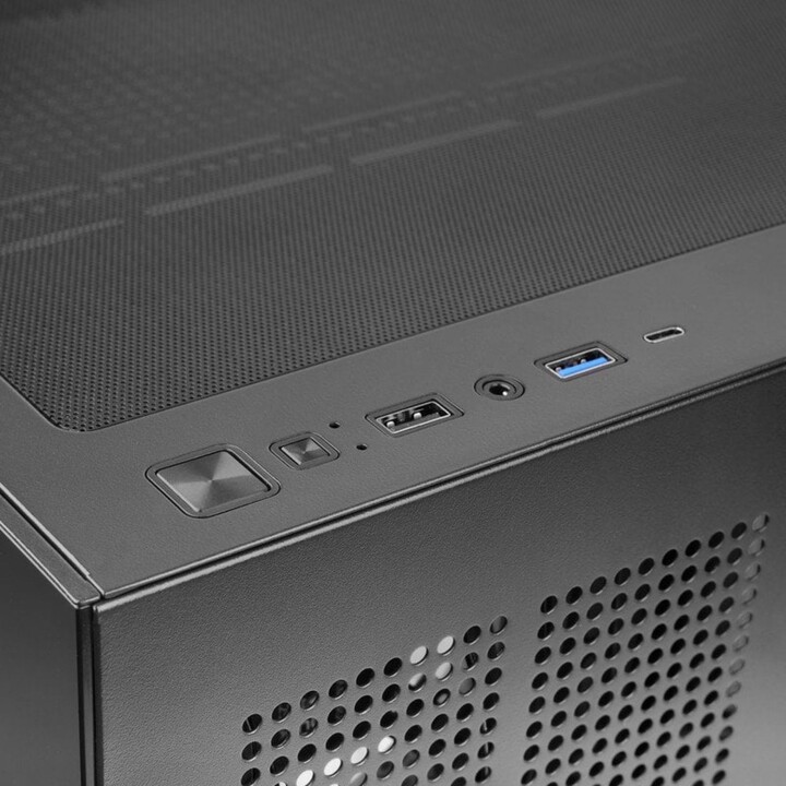 Torre PC Mars Gaming Mcv5, Caja Pc Atx, Cristal Templado Panorámico, 4x Ventiladores Argb 120mm Negro