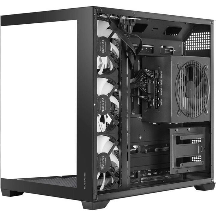 Torre PC Mars Gaming Mcv5, Caja Pc Atx, Cristal Templado Panorámico, 4x Ventiladores Argb 120mm Negro