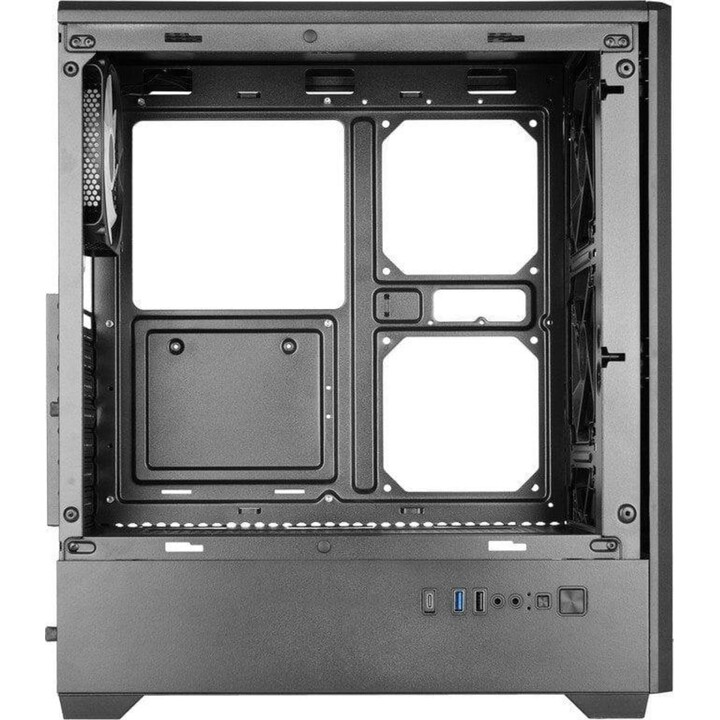 Mars Gaming PC Tower Mc-quantum Pc Gaming Atx Case Front Mesh Tempered Glass 4x 120mm Fans Black