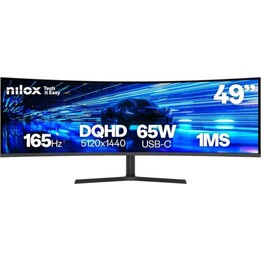 Monitor Nilox NXM49CRVDC2 49" Dual QHD 165Hz VA Curvo Altavoces Ajuste altura