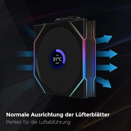 Lian Li UNI FAN TL LCD 120 Wireless White Single Pack 120mm PWM RGB Case Fan with LCD Screen (ventilateur de boîtier PWM RGB de 