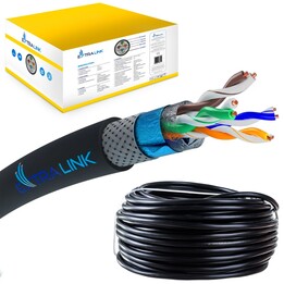 Cable Ethernet Extralink Cat5e Sftp (sf/utp) V2 Exterior, 305m