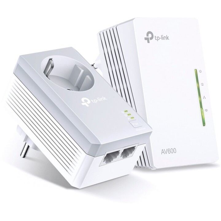 TP-Link TL-WPA4226 KIT AV600 Powerline Wi-Fi 300Mbps Extender Kit con Passthrough